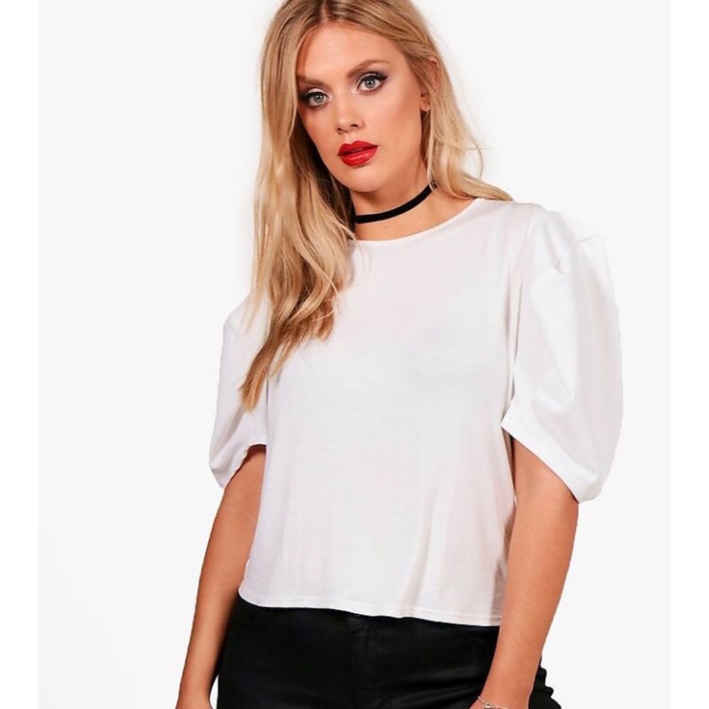 Boohoo Plus Puff Sleeve Blouse